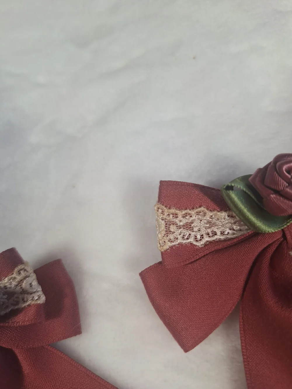 Innocent World Pink Rose Lace Hair Bows | Set of 2 | Classic Lolita
